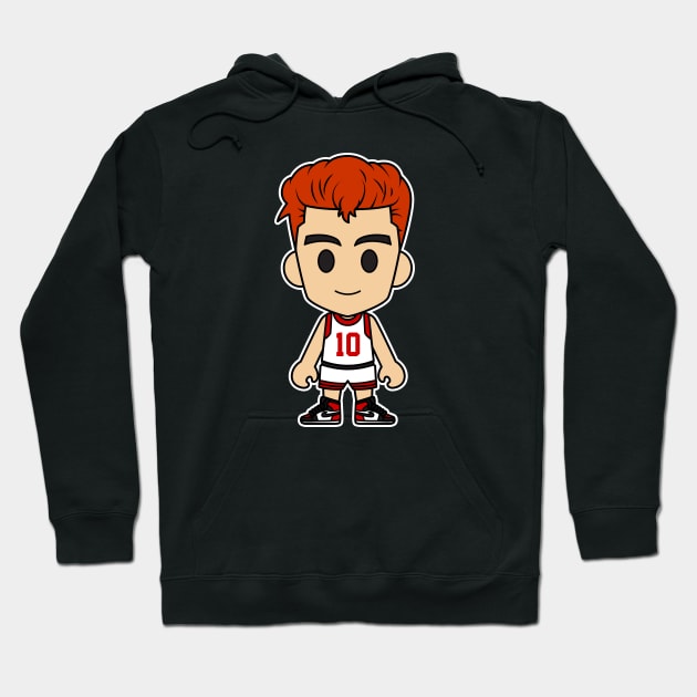 Hanamichi Sakuragi White Jersey Hoodie by Chibi Pops